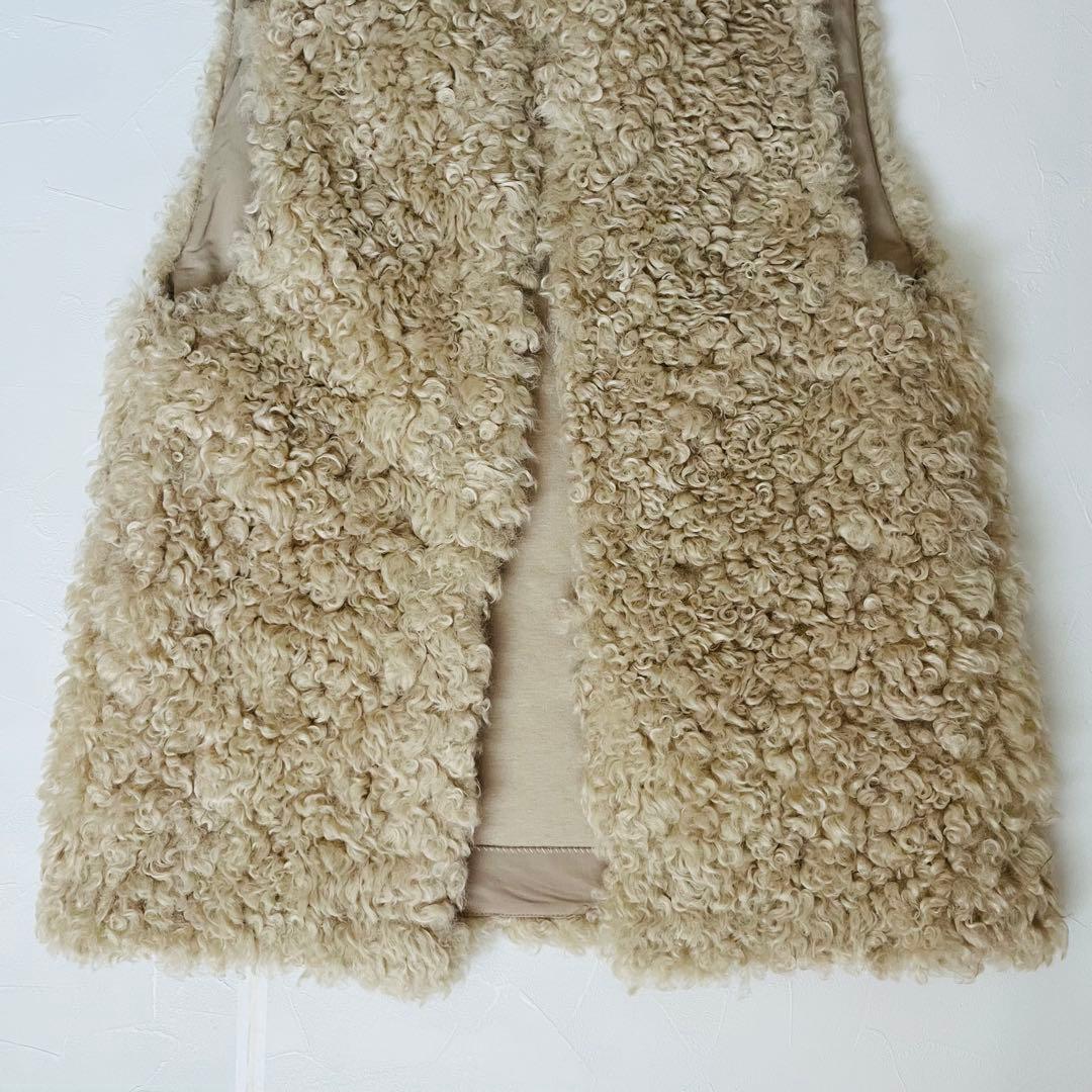 adam et rope クリンプファージレ ロングベスト ベージュ adam et rope クリンプファージレ ロングベスト ベージュ