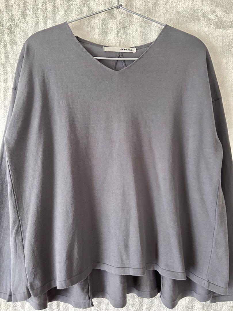 【美品】evam eva エヴァムエヴァ Vネック ニット サイズ2