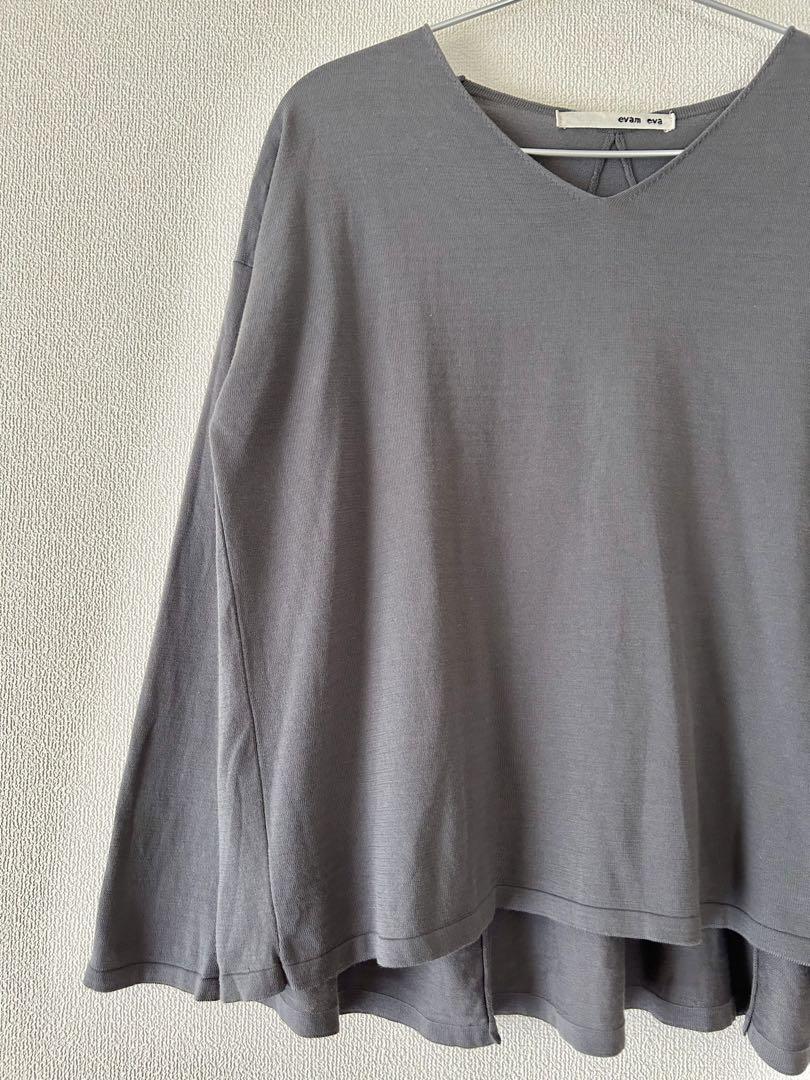 【美品】evam eva エヴァムエヴァ Vネック ニット サイズ2