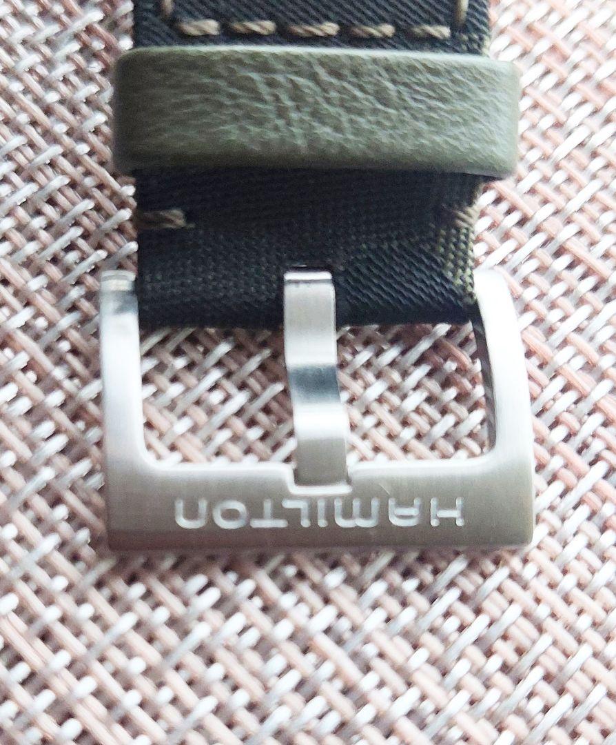 美品 hamilton ハミルトン カーキフィールド　デイデイト　H705350