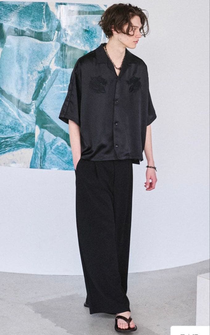 【新品】OPENING ACT / オープニングアクト スカシャツ 黒 Lサイズ