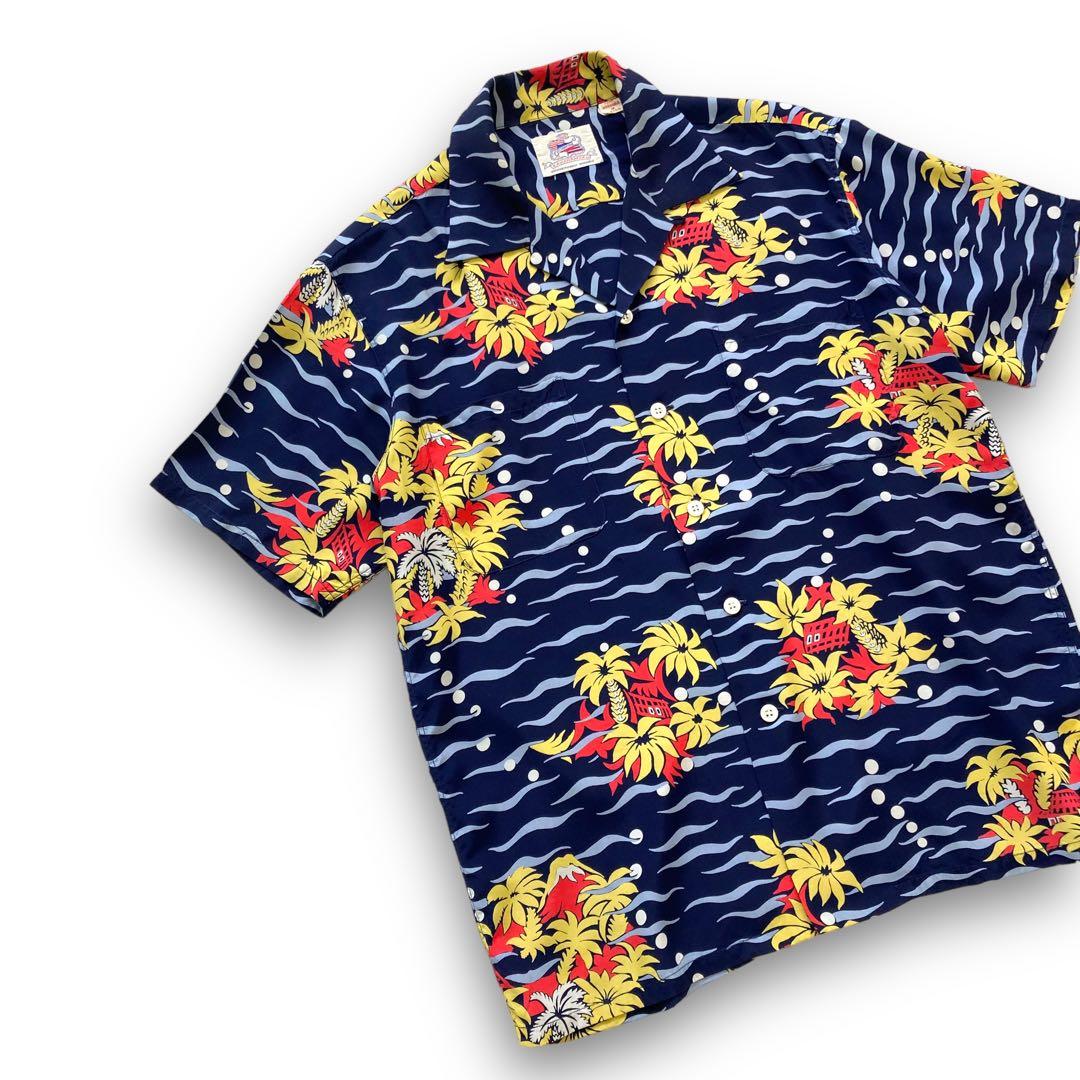 【SUNSURF】KAHANAMOKU レーヨンアロハシャツ ハワイアンシャツ
