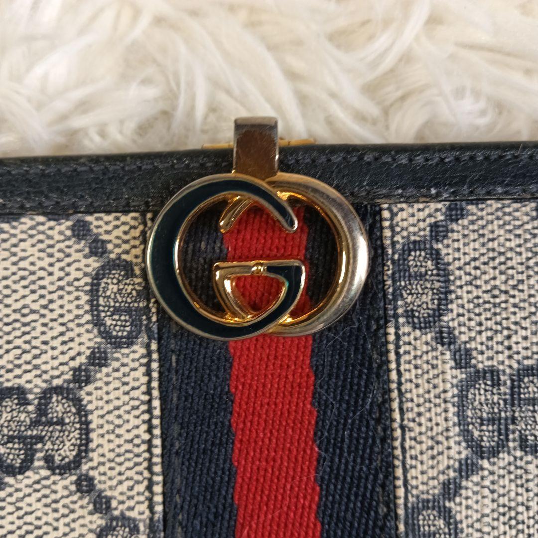 ヤマザキ【GUCCI】グッチ　長財布　シェリーライン　ヴィンテージ✨美品✨