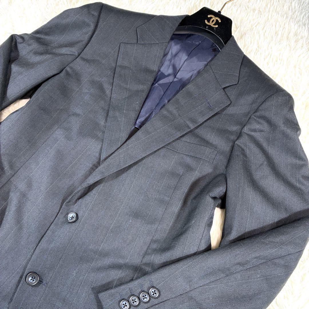 美品 BURBERRY バーバリー テーラードジャケット ストライプ
