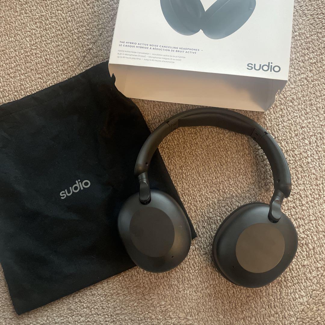 sudio ワイヤレスヘッドホン 黒