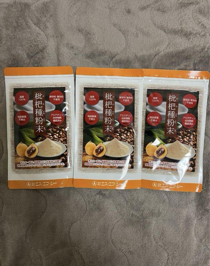 びわ種 枇杷種粉末 100g 3袋セット
