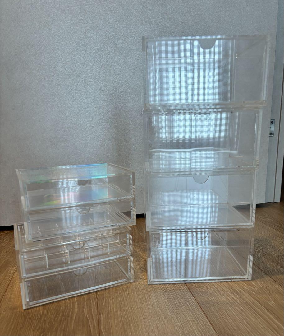 無印良品 MUJI アクリルケース アクセサリー収納 小物ケース 6点セット