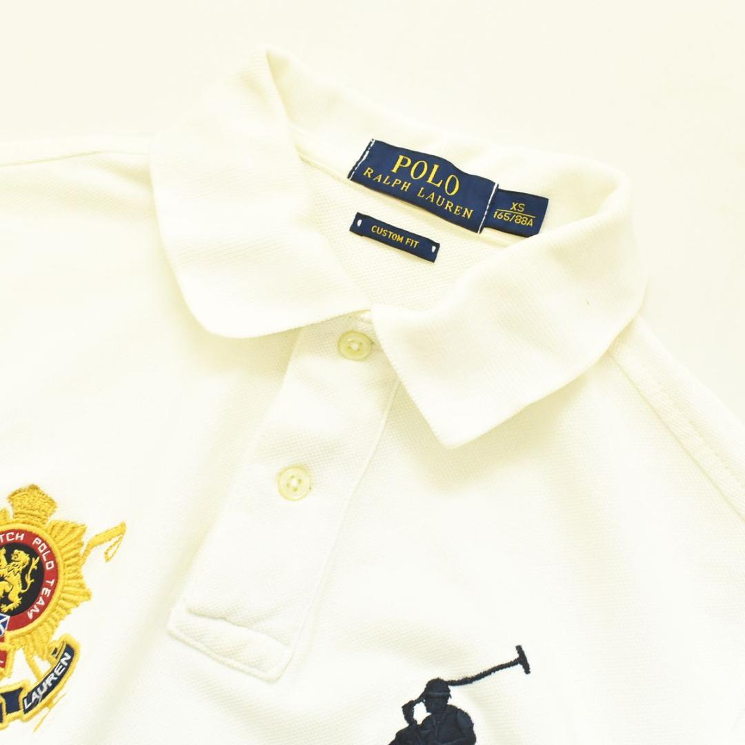 【ビックポニー】 POLO ラルフローレン 半袖 刺繍 ポロシャツ XS 白