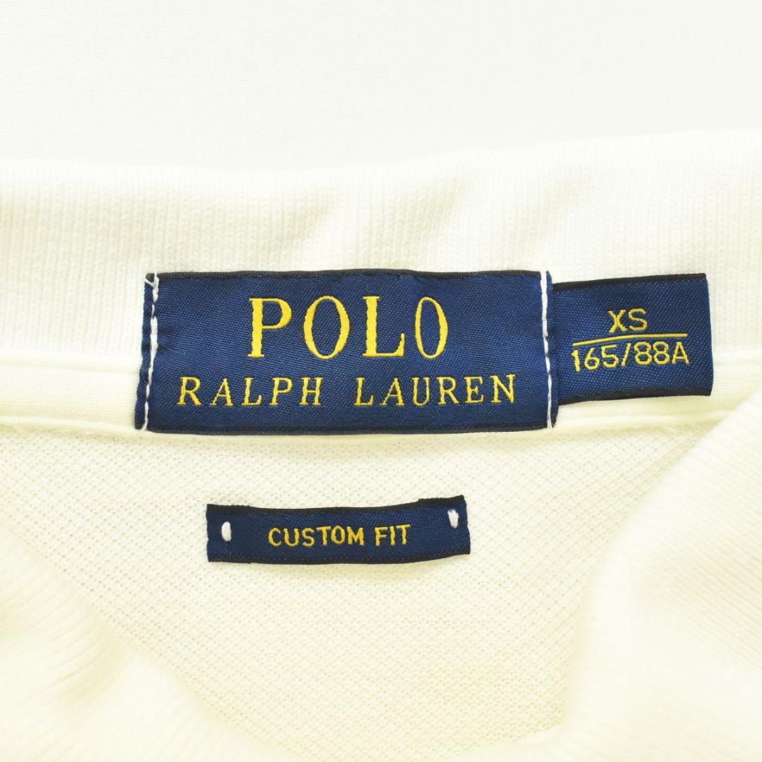 【ビックポニー】 POLO ラルフローレン 半袖 刺繍 ポロシャツ XS 白