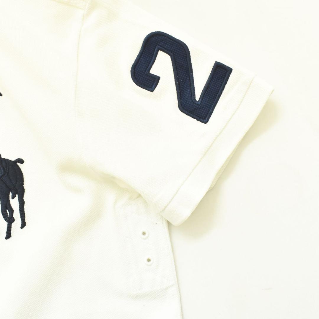 【ビックポニー】 POLO ラルフローレン 半袖 刺繍 ポロシャツ XS 白