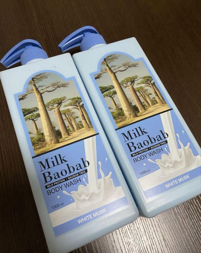 ミルクバオバブ パフュームボディウォッシュ1000ml×2本　ホワイトムスク