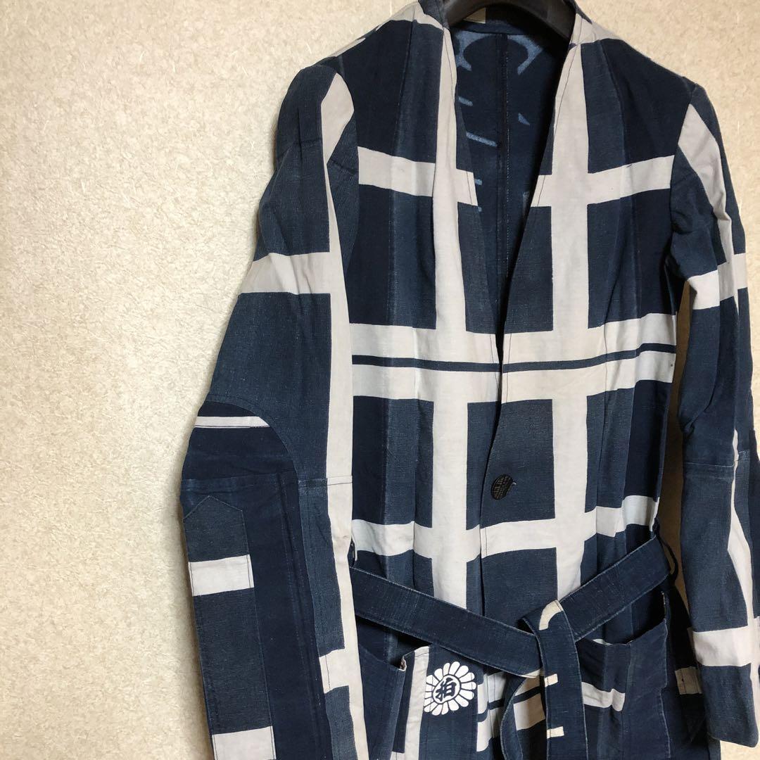 値下げしました！ 古布 蚊帳 麻 木綿 リメイク ジャケット