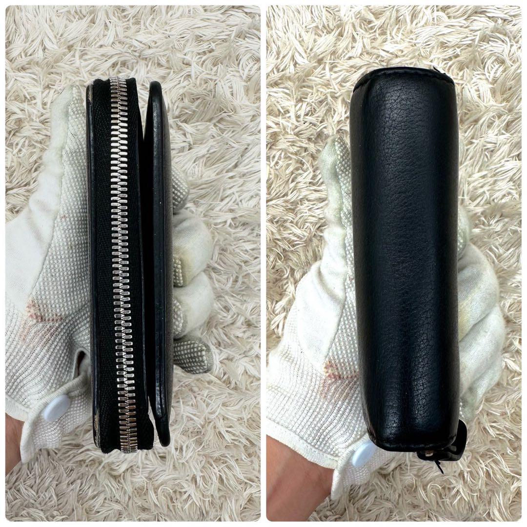 【美品】バレンシアガ 二つ折り財布 ブラック エブリデイ カーフスキン