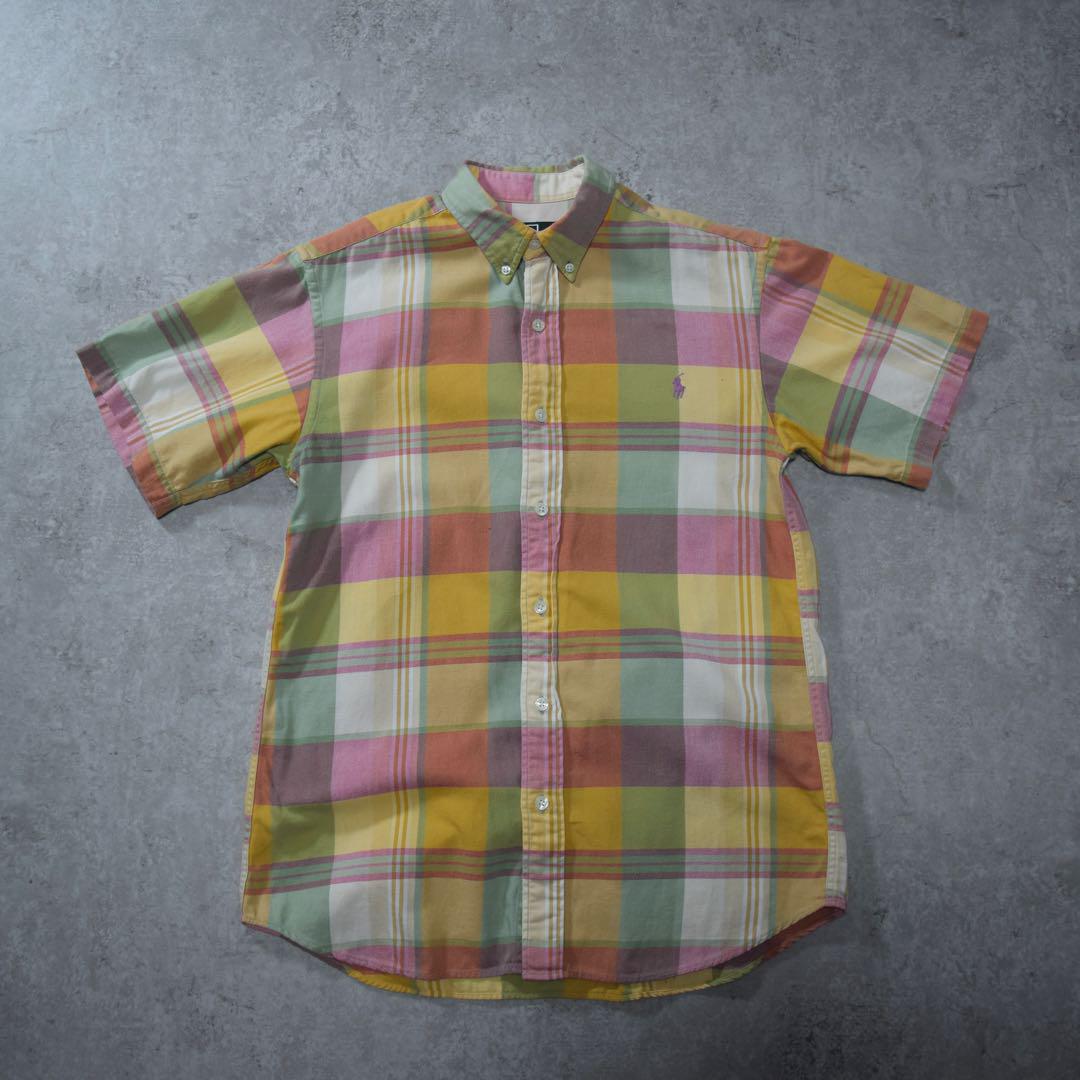お気にいる 緑タグ POLO by Ralph Lauren マドラスチェック BDシャツ トップス