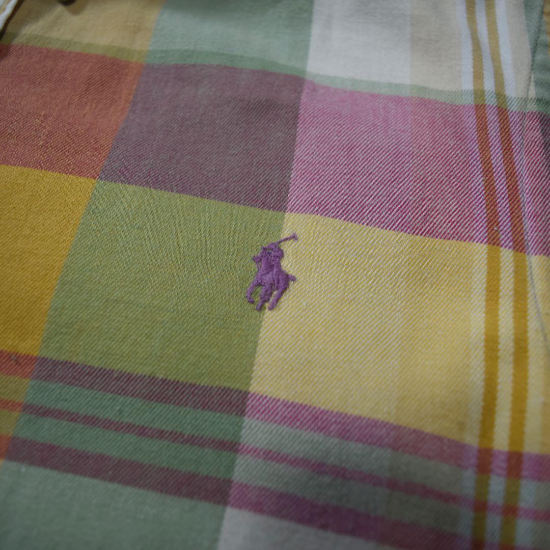 緑タグ POLO by Ralph Lauren マドラスチェック BDシャツ