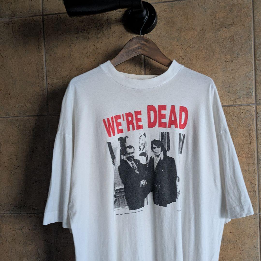 90s USA製　エルビスプレスリー　リチャードニクソン　フォト　Tシャツ