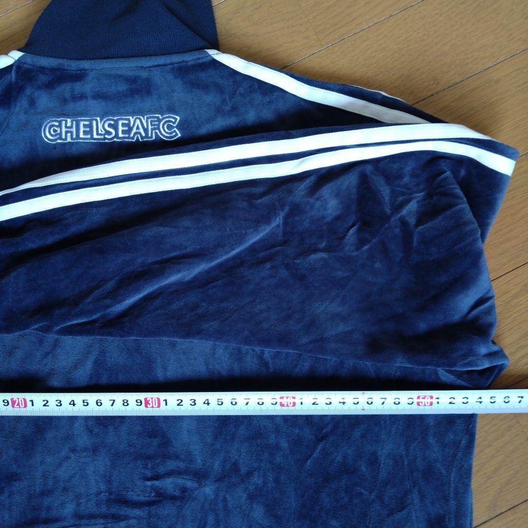 セットアップ Chelsea adidas FC ネイビージャージ ベロア調 チェルシー トップス