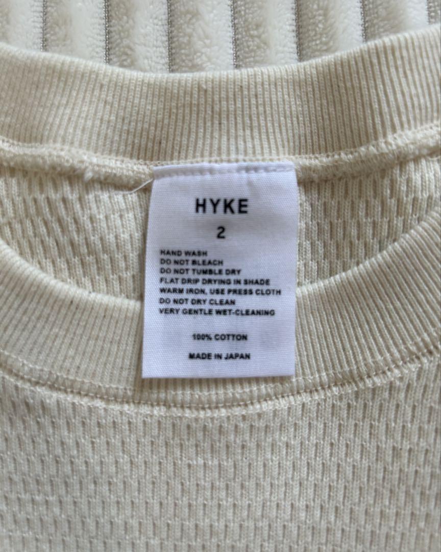【美品】【ほぼ新品】HYKE ハイク　プルオーバー　 オフホワイト　サイズ2