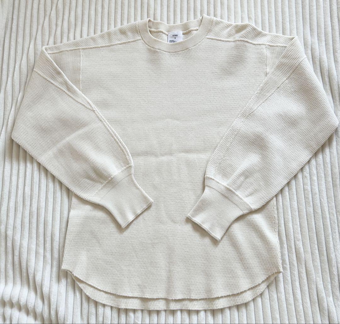 【美品】【ほぼ新品】HYKE ハイク　プルオーバー　 オフホワイト　サイズ2