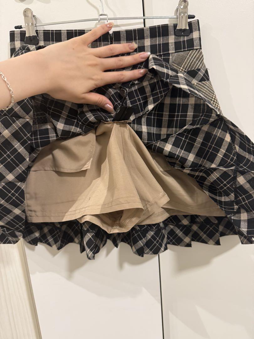 andmary Coco check pleats skirt black - メルカリ