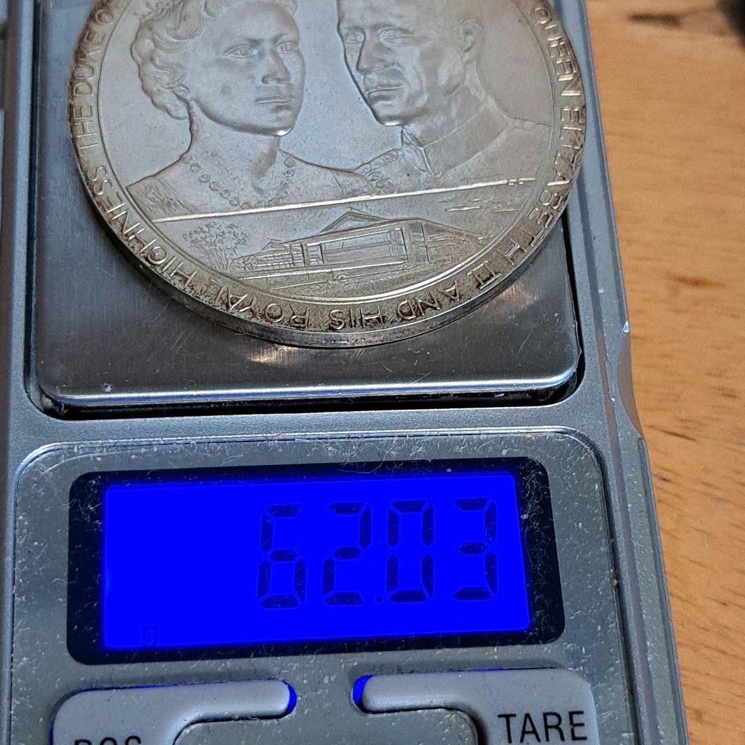 天皇陛下英国訪問記念メダル　品位SV925　62g　　英国政府品質保証 天皇陛下英国訪問記念メダル 品位SV925 62g 英国政府品質保証