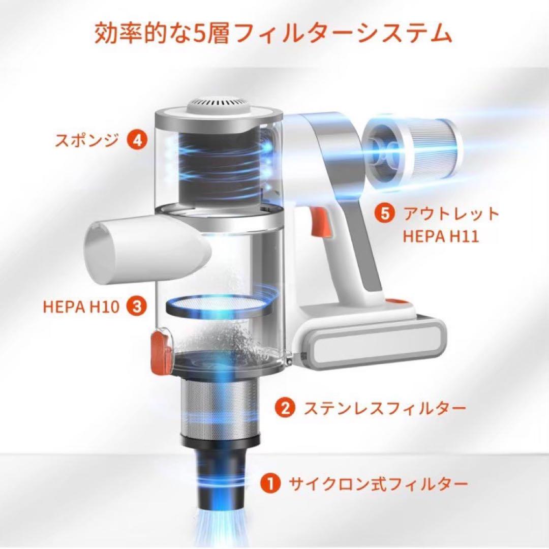 掃除機 コードレス 30Kpa 強力吸引 スティッククリーナー