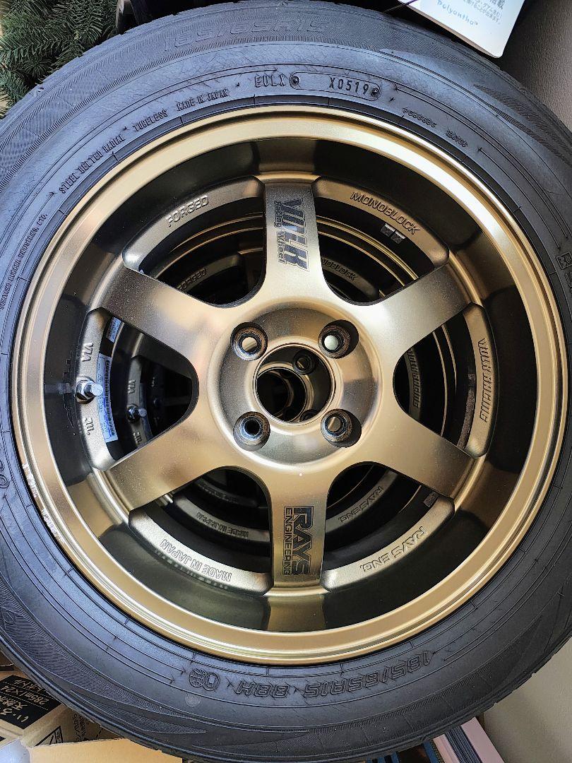 【②】RAYS TE37 CUP 15インチ ホイール2本セット（4本中）