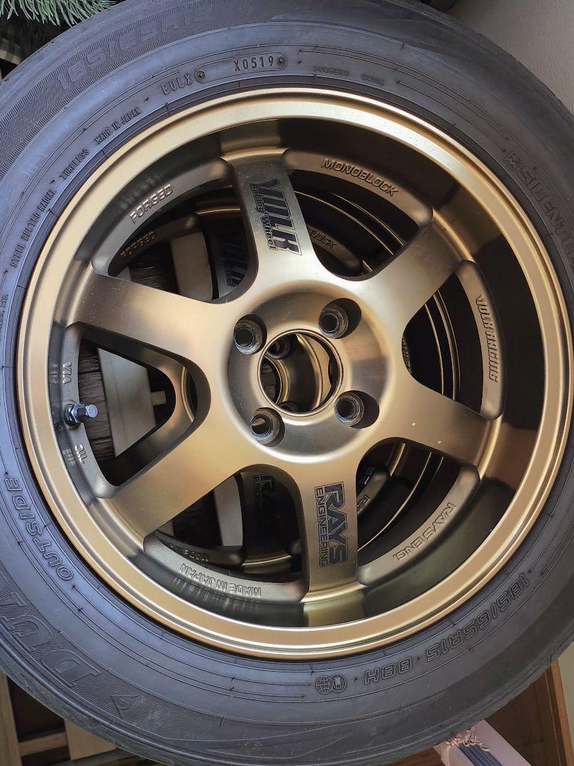 【②】RAYS TE37 CUP 15インチ ホイール2本セット（4本中）
