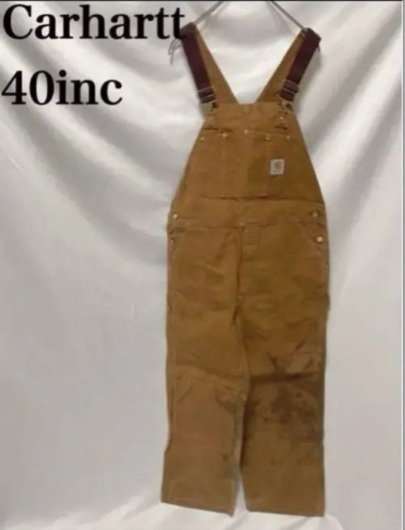 carhartt カーハート ダック地 オーバーオール キャメル 40インチ2XL 3L Carhartt