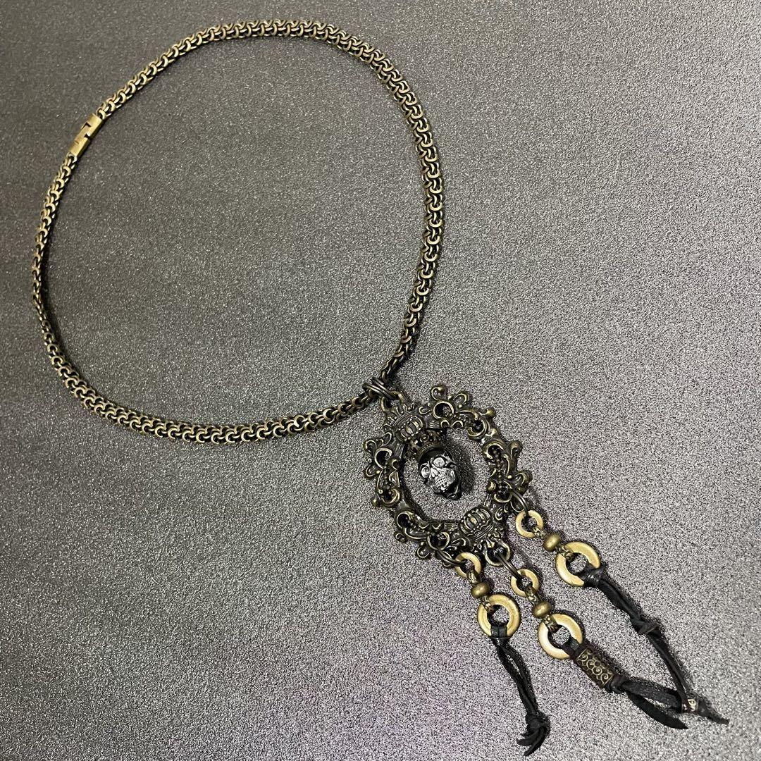 アクセサリー obelisk skull necklace 00s archive y2k