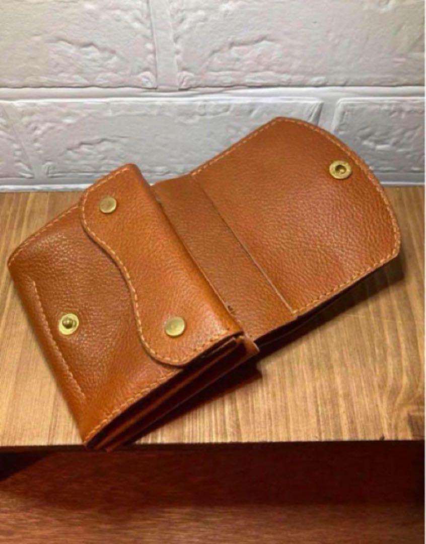 二つ折り財布　レザー　本革　ハンドメイド　手縫い　男女兼用 二つ折り財布 レザー 本革 ハンドメイド 手縫い 男女兼用