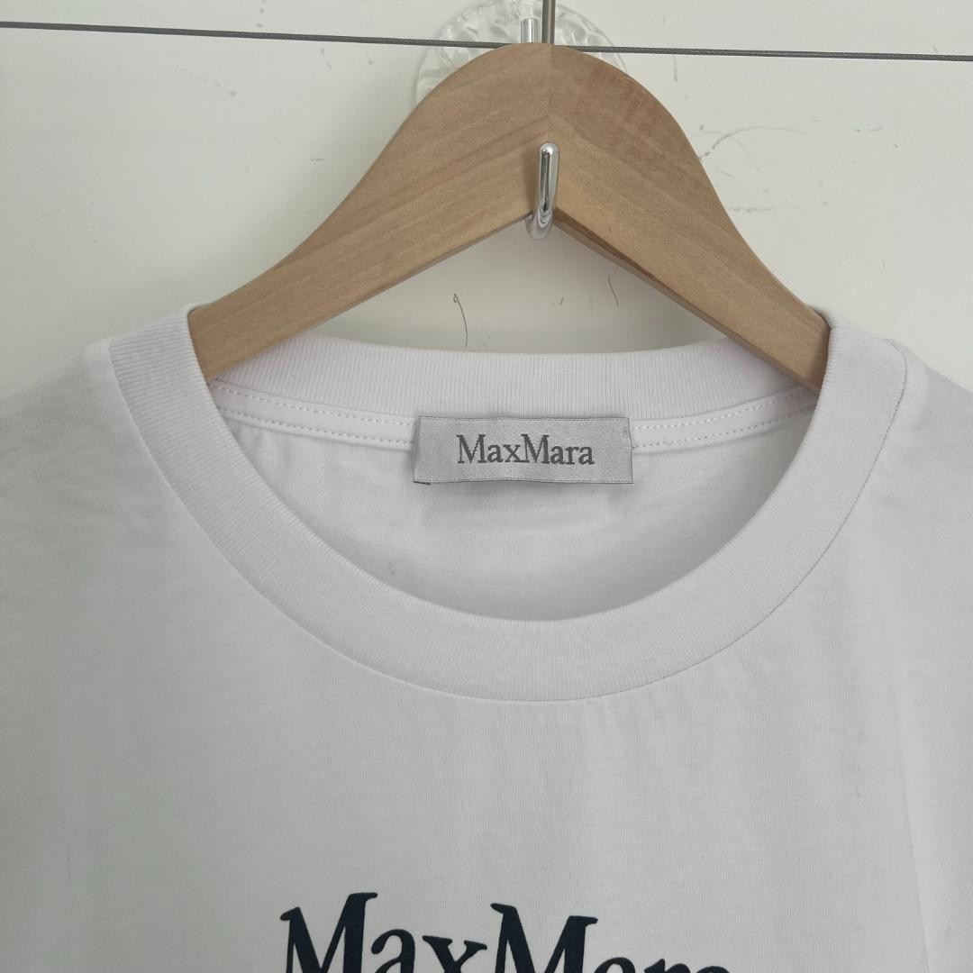 マックスマーラ MaxMara ロゴプリント Tシャツ ホワイト L
