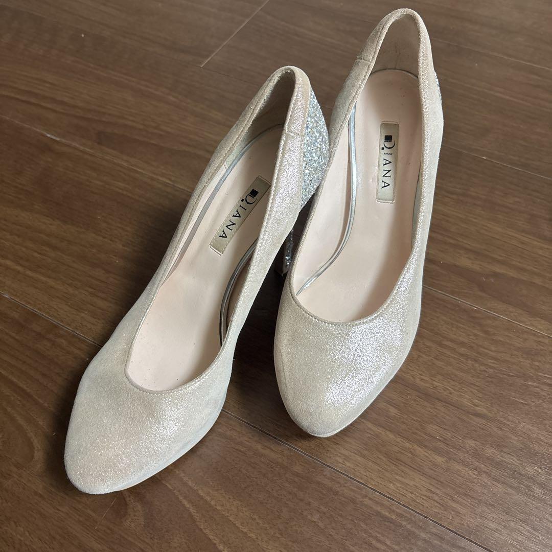 新品☆DIANA⬜︎パンプス⬜︎ツイード⬜︎ラメ⬜︎リボン⬜︎22.5⬜︎5cmヒール 新品☆DIANA⬜︎パンプス⬜︎ツイード⬜︎ラメ⬜︎リボン