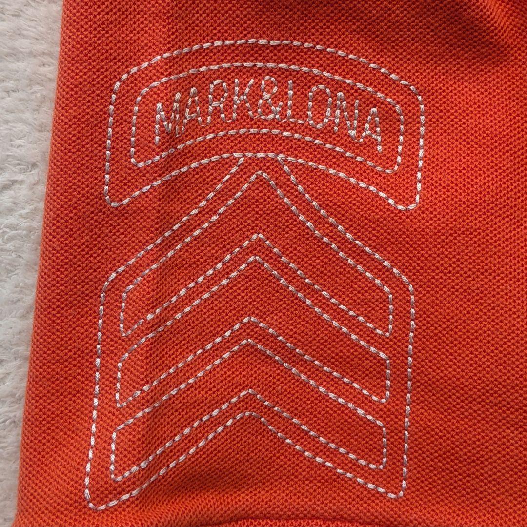 【美品】MARK & LONA マークロナ ゴルフポロシャツ オレンジ L