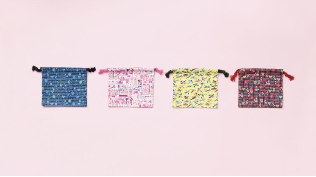 ファミリア　familiar リバティ　ピンク　巾着セット Amazon.co.jp: ファミリア リバティ ピンク 巾着ポーチ