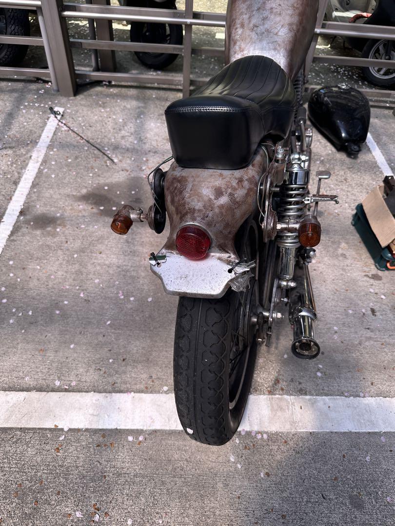 sr400 アップトランペットマフラー　t&f