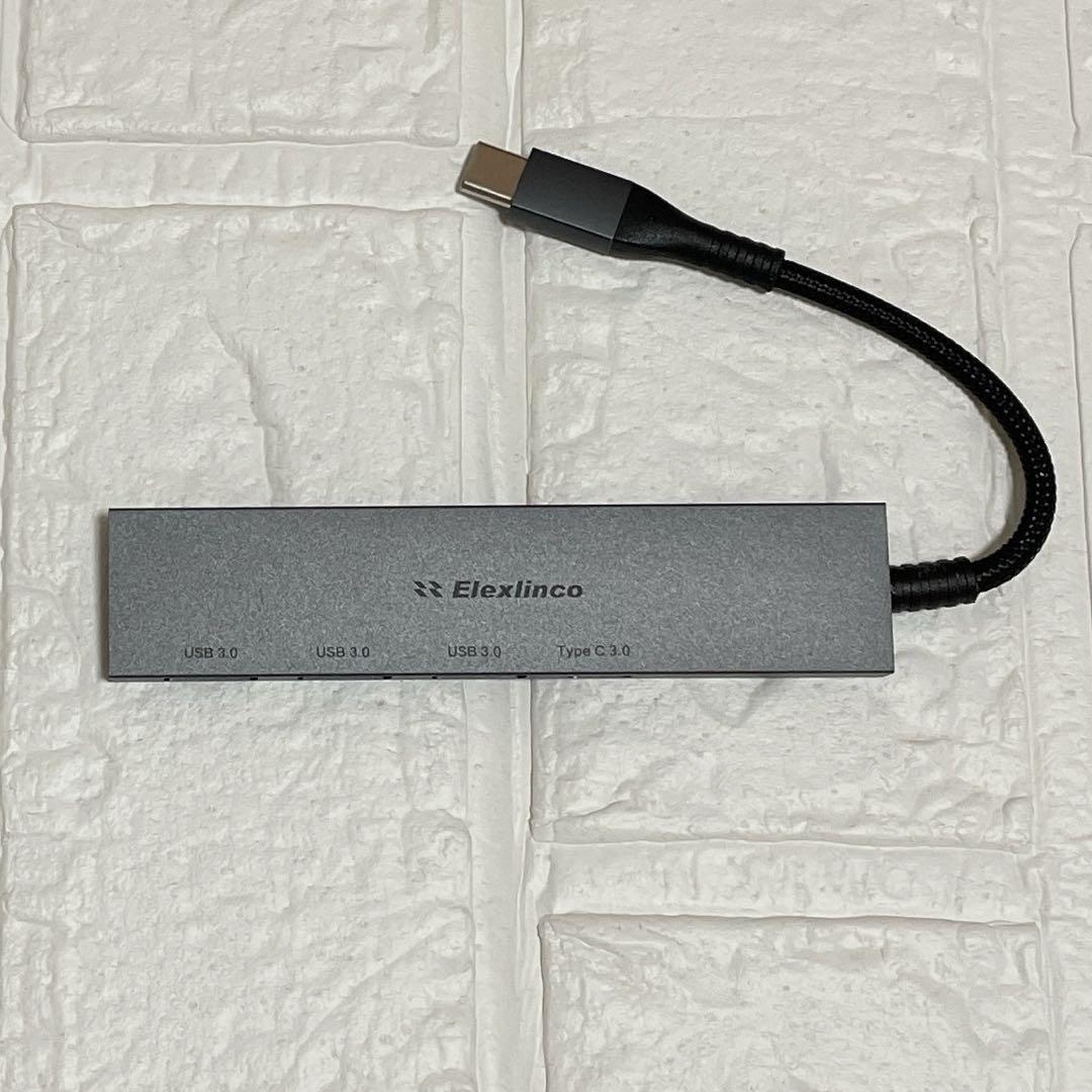 ⭐️ Elexlinco USB ハブ,USB3.0 ウルトラスリム 4ポートハブ
