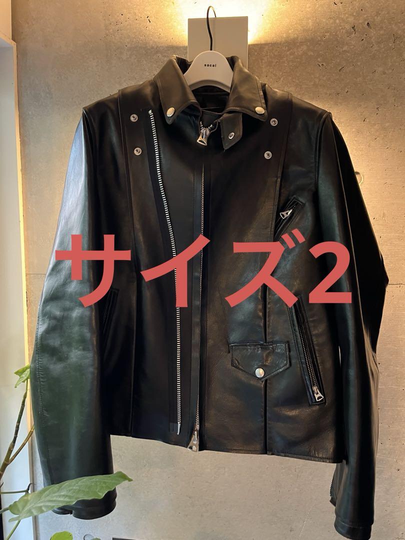 sacai 25aw サイズ2 ブラック レザージャケット - メルカリ