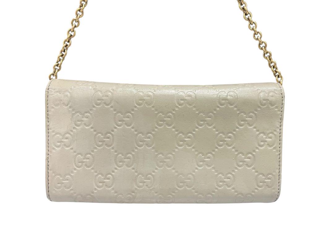 GUCCI グッチ　シマ　チェーンウォレット　ショルダー ホースビット