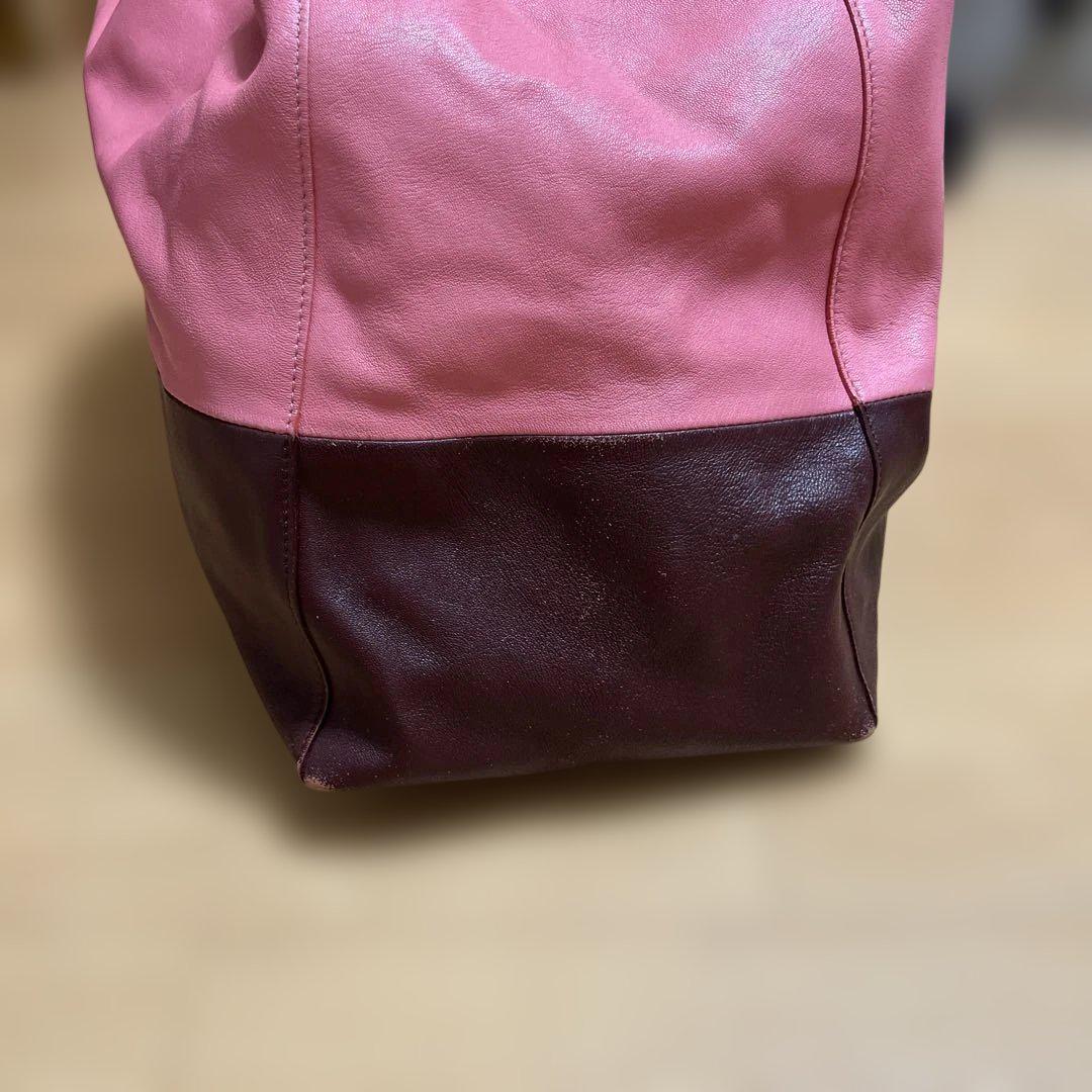 セリーヌ　ピンクブラウン トートバッグ