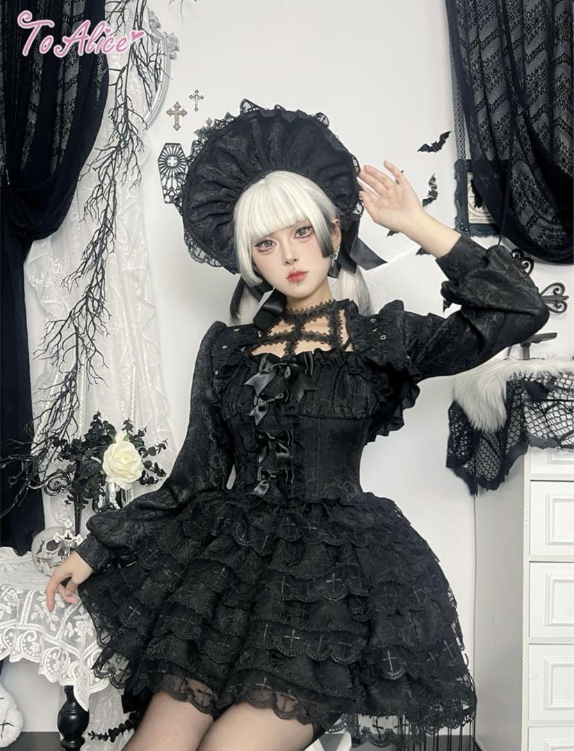 ToAlice フリルボレロ ティアードドレス セット ワンピースM