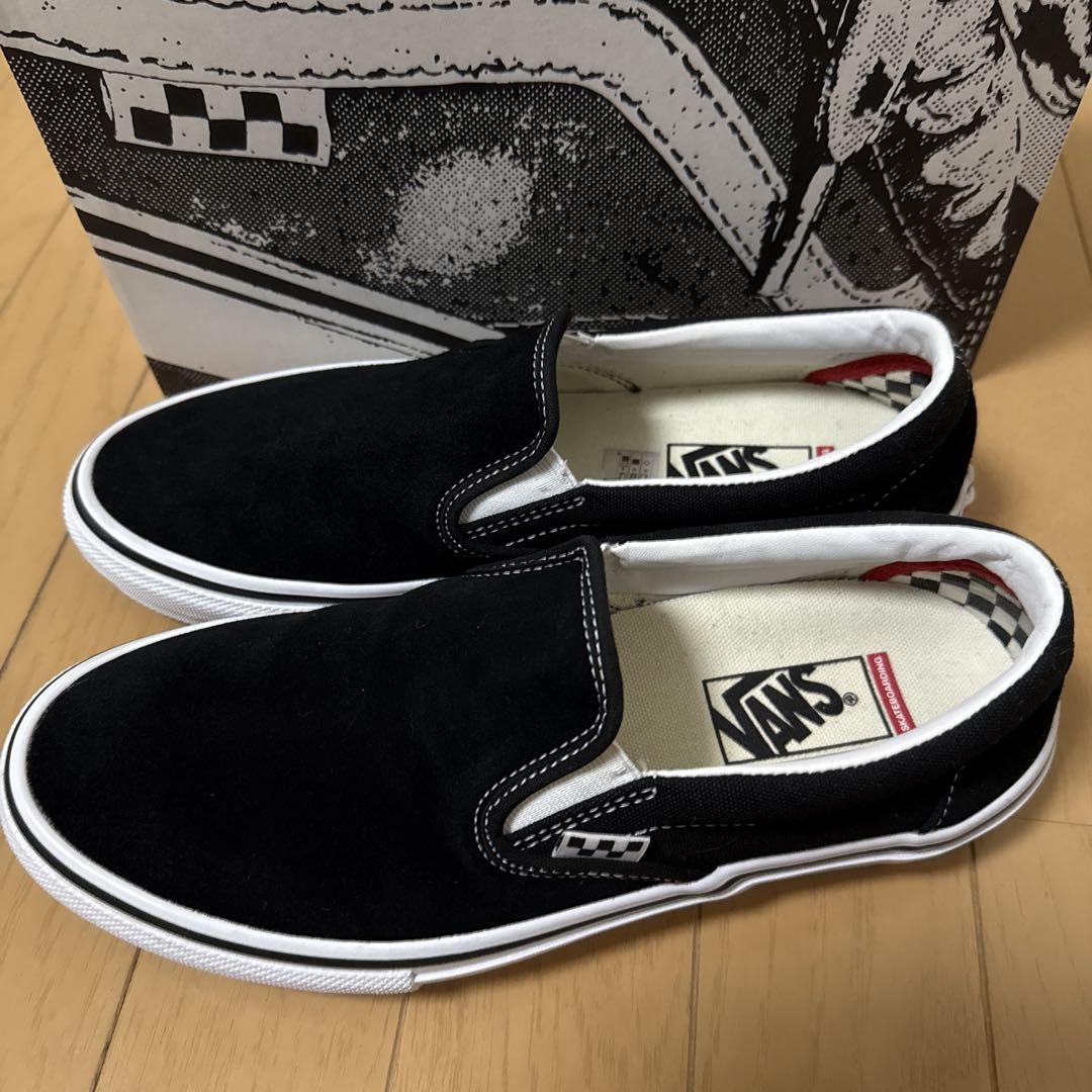 US企画 Vans skate スリッポン 黒 スエード 27cm