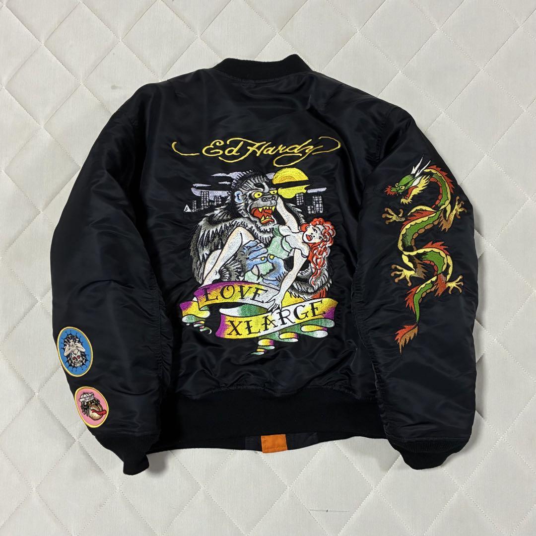 Ed Hardy XLARGE エクストララージ　刺繍ジャケット