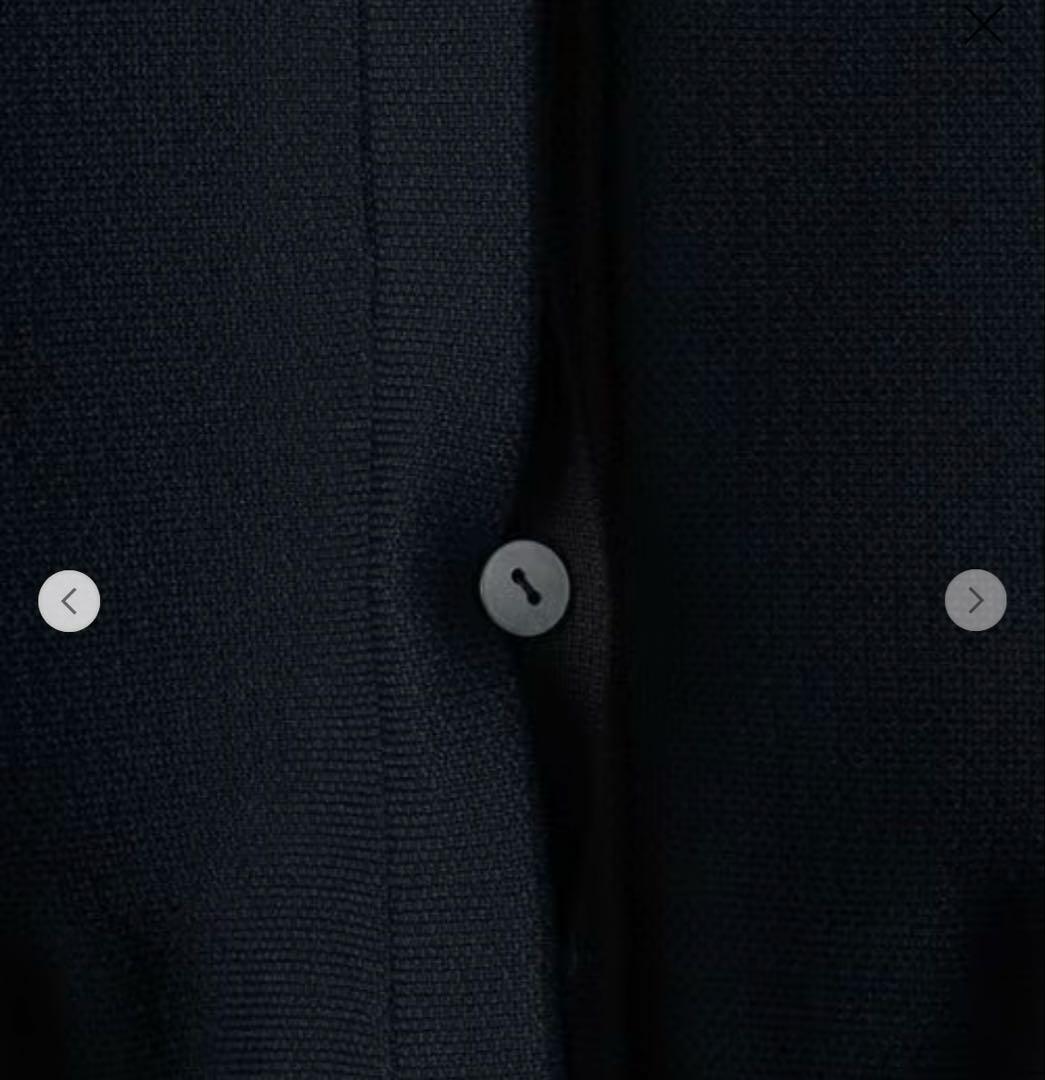 リボンブローチニットベスト ネイビーFREE