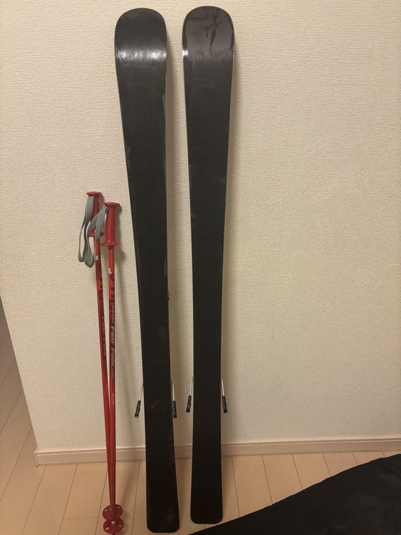 SALOMONsn9000カービングスキー130㎝ポール、スキーケース３点セット