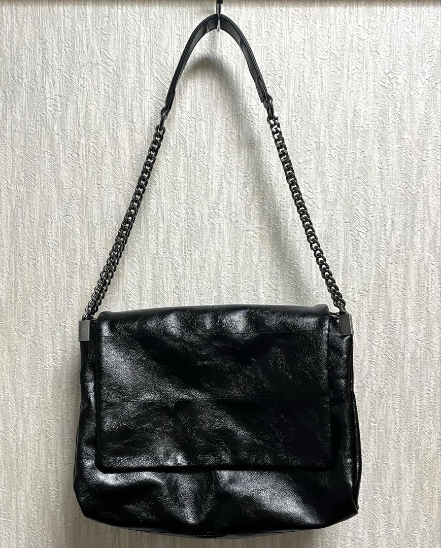 ROCK STYLE FLAP SHOULDER BAG - Black | ZARA United States