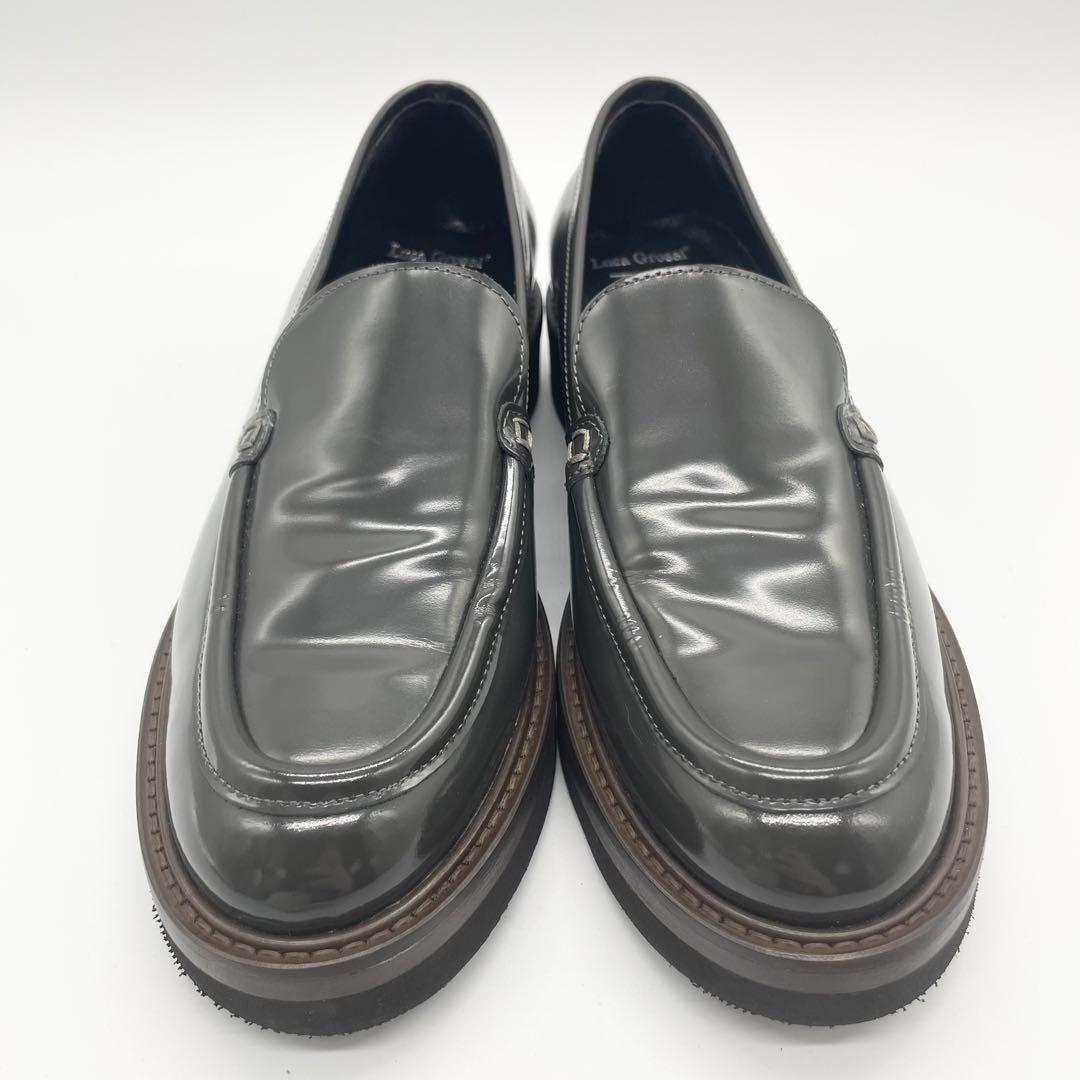 【着用1回】Luca Grossi ルカグロッシ ローファー グレー 23cm 着用1回】Luca Grossi ルカグロッシ ローファー グレー 23cm