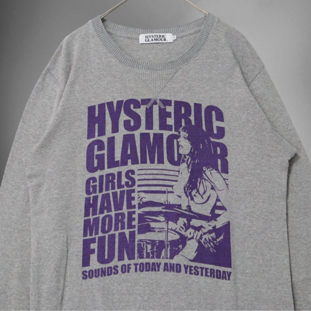 【希少】HYSTERIC GLAMOUR 薄手 ニット スウェット トレーナー