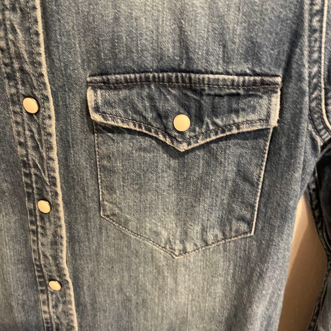 ウィムガゼット　デニム　シャツ　　ブルー