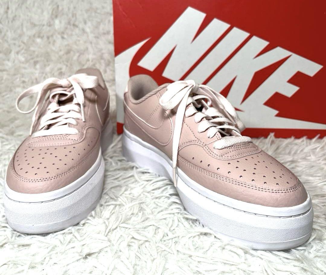 NIKE COURT VISION ALTA LTRピンク レザー スニーカー